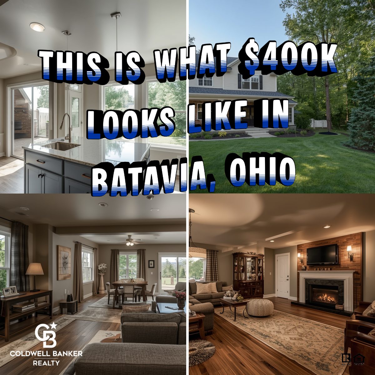 Modern Batavia Ohio homes around the $400K price point with updated kitchens, finished basements, and outdoor living spaces.