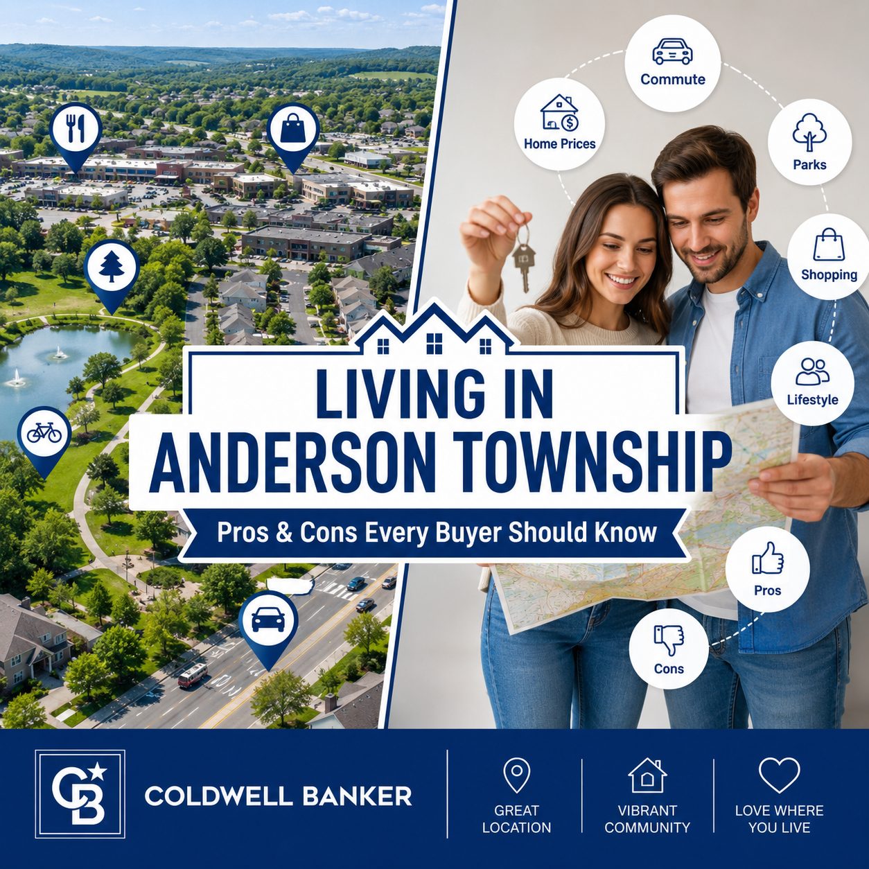 Ohio River trail and porch fire pit representing Anderson Township Ohio lifestyle and real estate