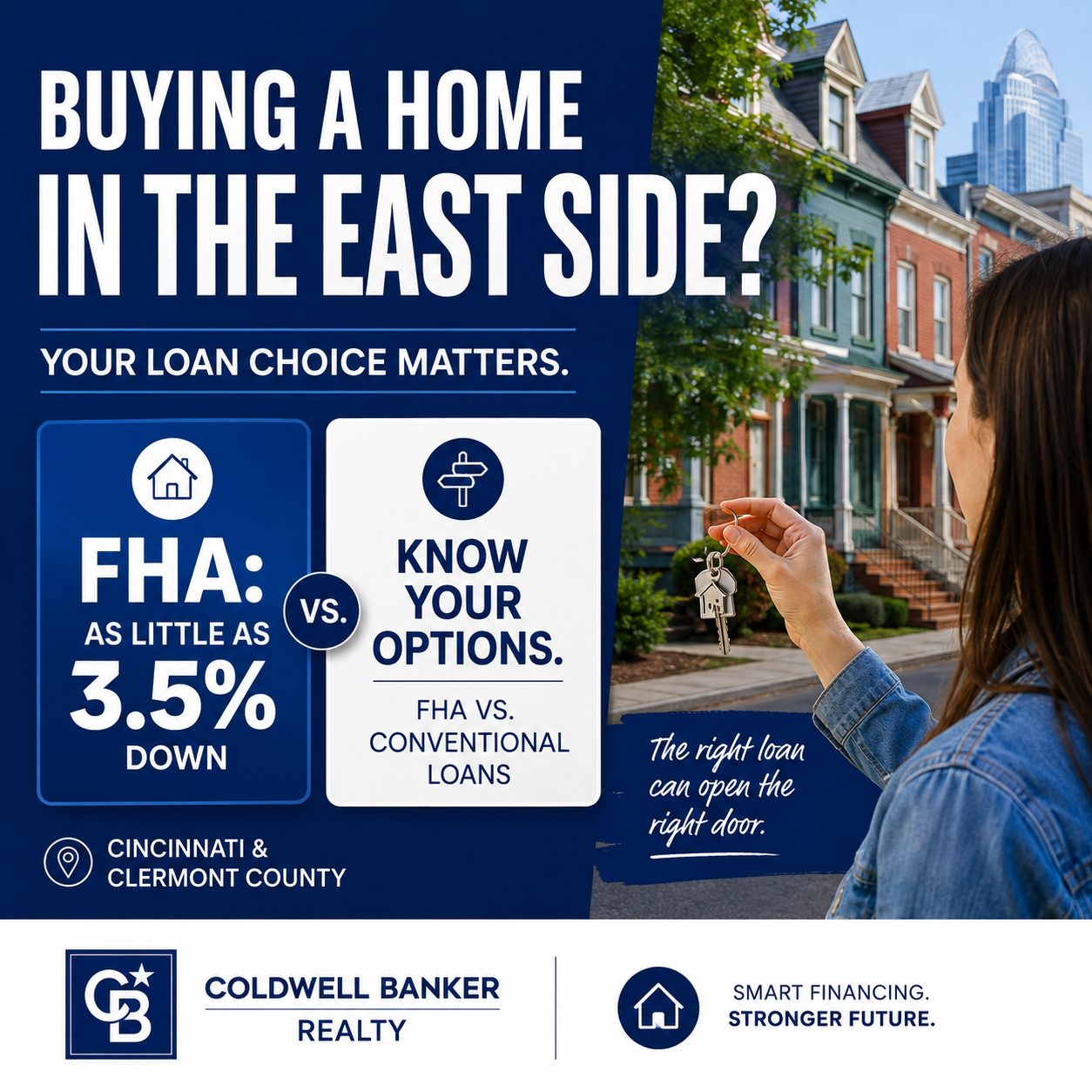 FHA loan guide for East Side Cincinnati home buyers showing low down payment options